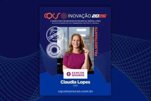 Claudia Lopes, CEO da Sancor Seguros, participa do Painel de Líderes e Protagonismo Feminino 2.0 no CQCS Inovação 2026